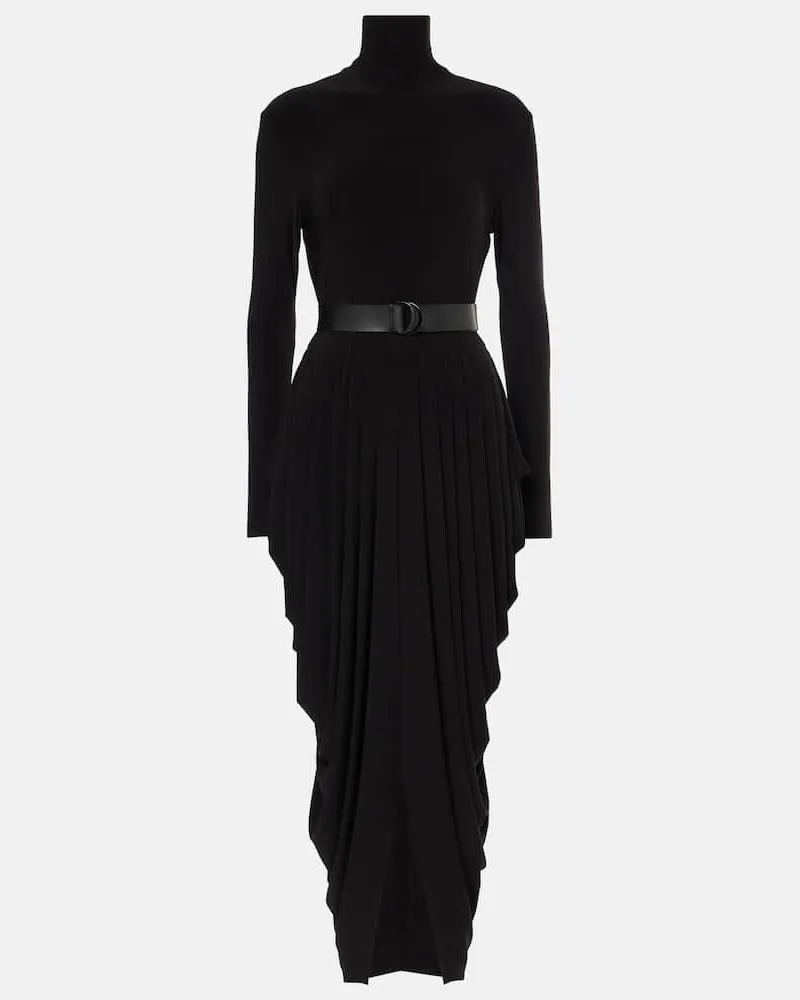 Norma Kamali Midikleid Schwarz
