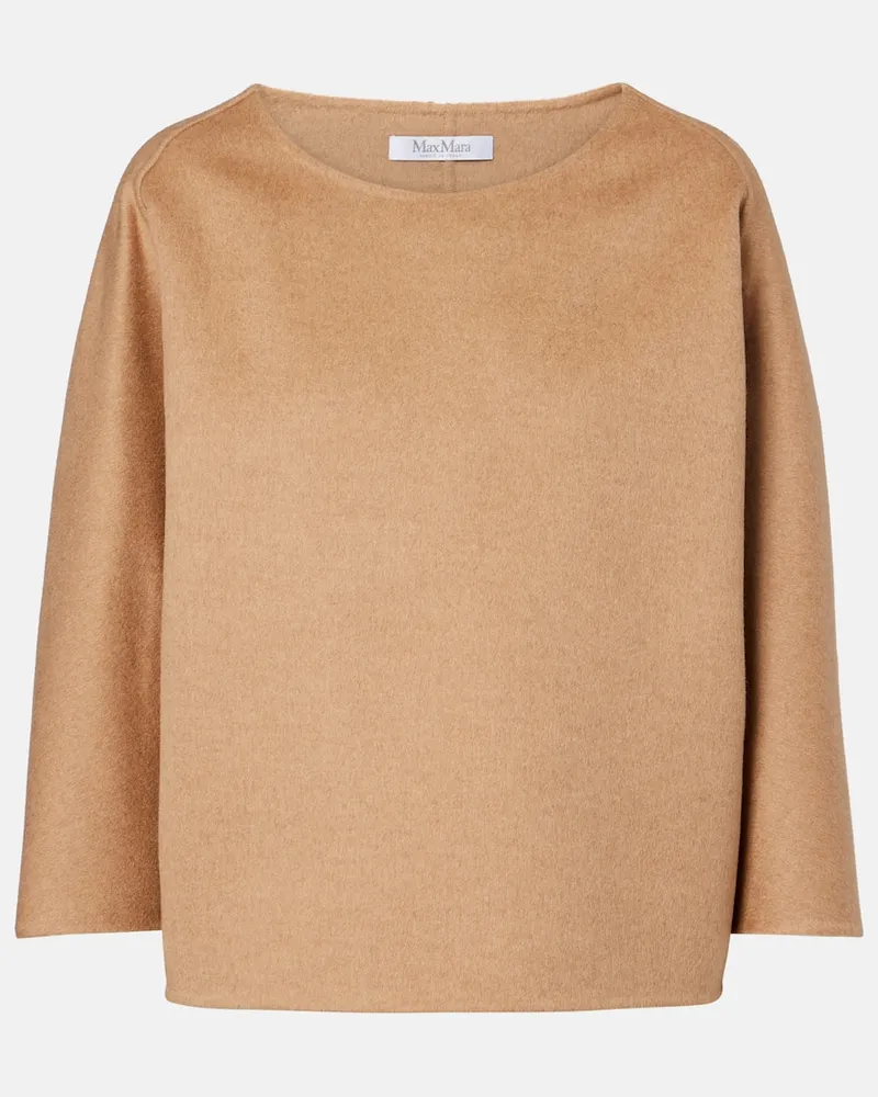 Max Mara Top Radioso aus Kamelhaar Beige