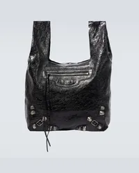 Balenciaga Tote Le Cagole aus Leder Schwarz