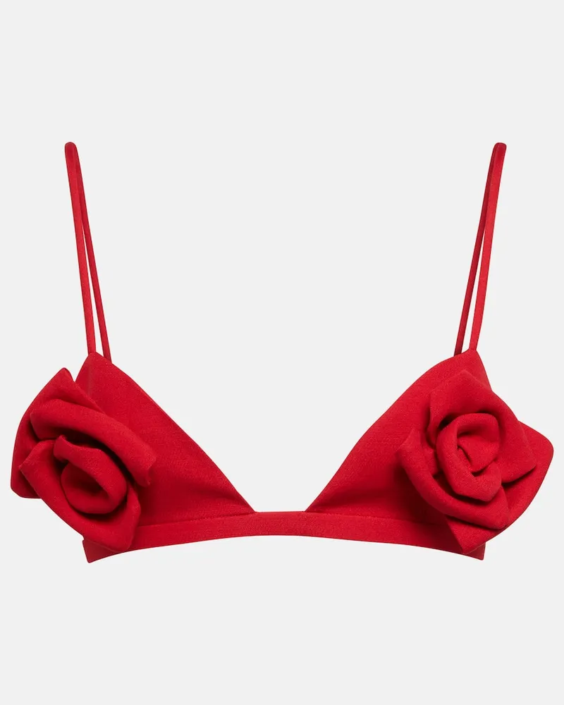 Valentino Garavani Bralette aus Crepe Couture Rot