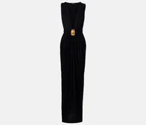 Verziertes Maxikleid aus Jersey