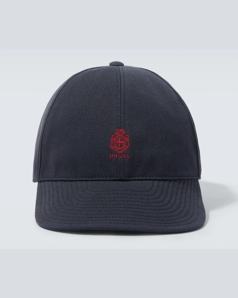 Prada Baseballcap aus Canvas Blau