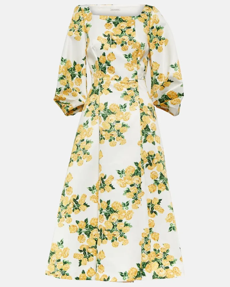 EMILIA WICKSTEAD Midikleid Gabby aus Taft Gelb