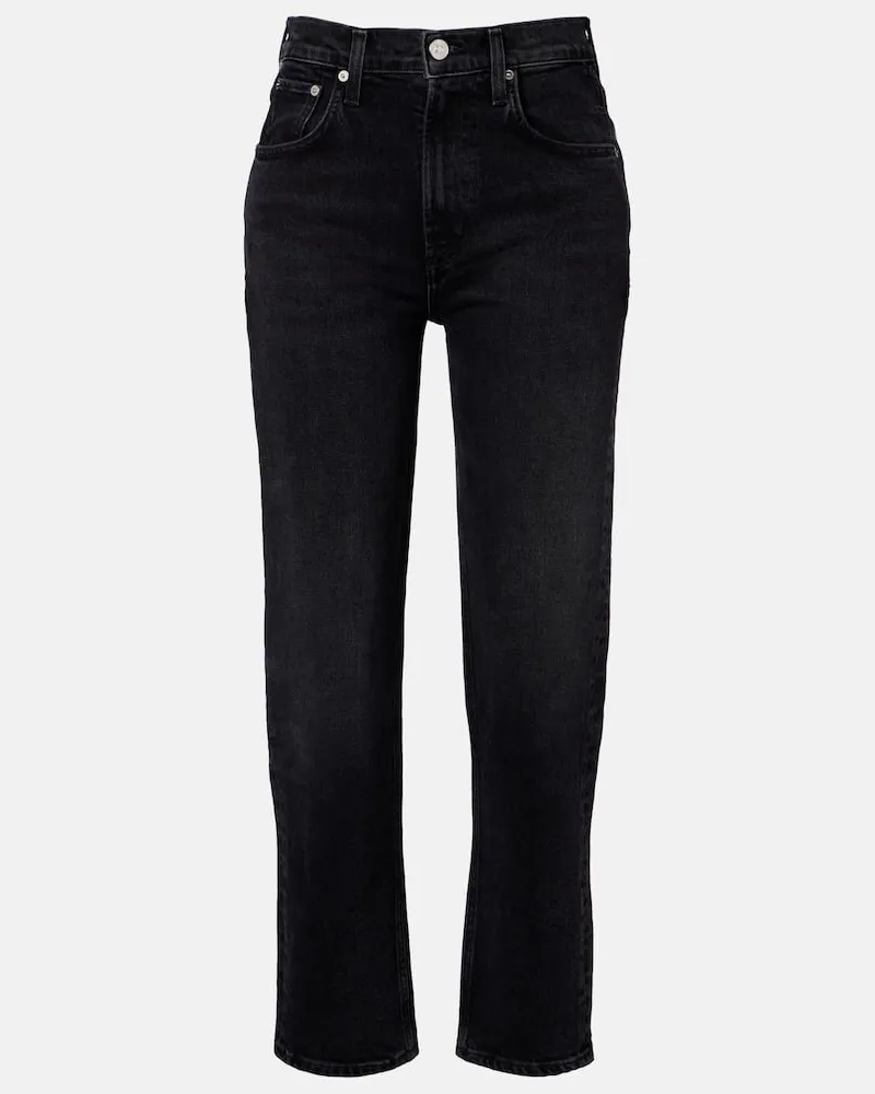 Citizens of humanity Straight Jeans Delfina Schwarz