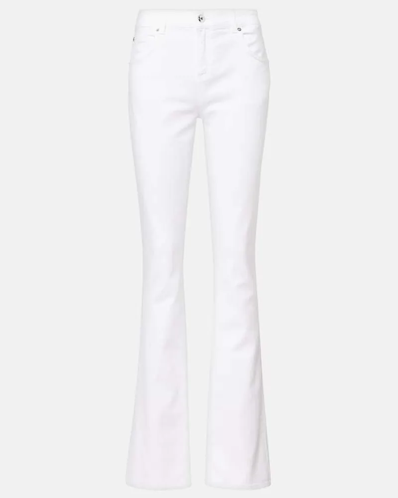 Blumarine High-Rise Bootcut Jeans Weiß