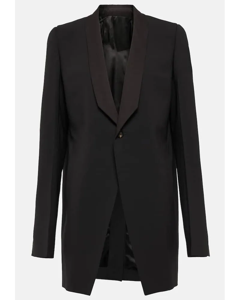 Rick Owens Blazer Walrus Tux aus Schurwolle Schwarz