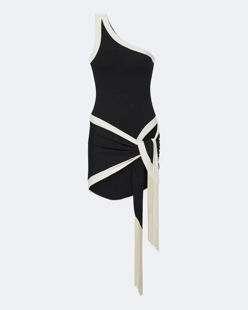 Taller Marmo Set aus Badeanzug und Pareo Yacare Corniche Schwarz