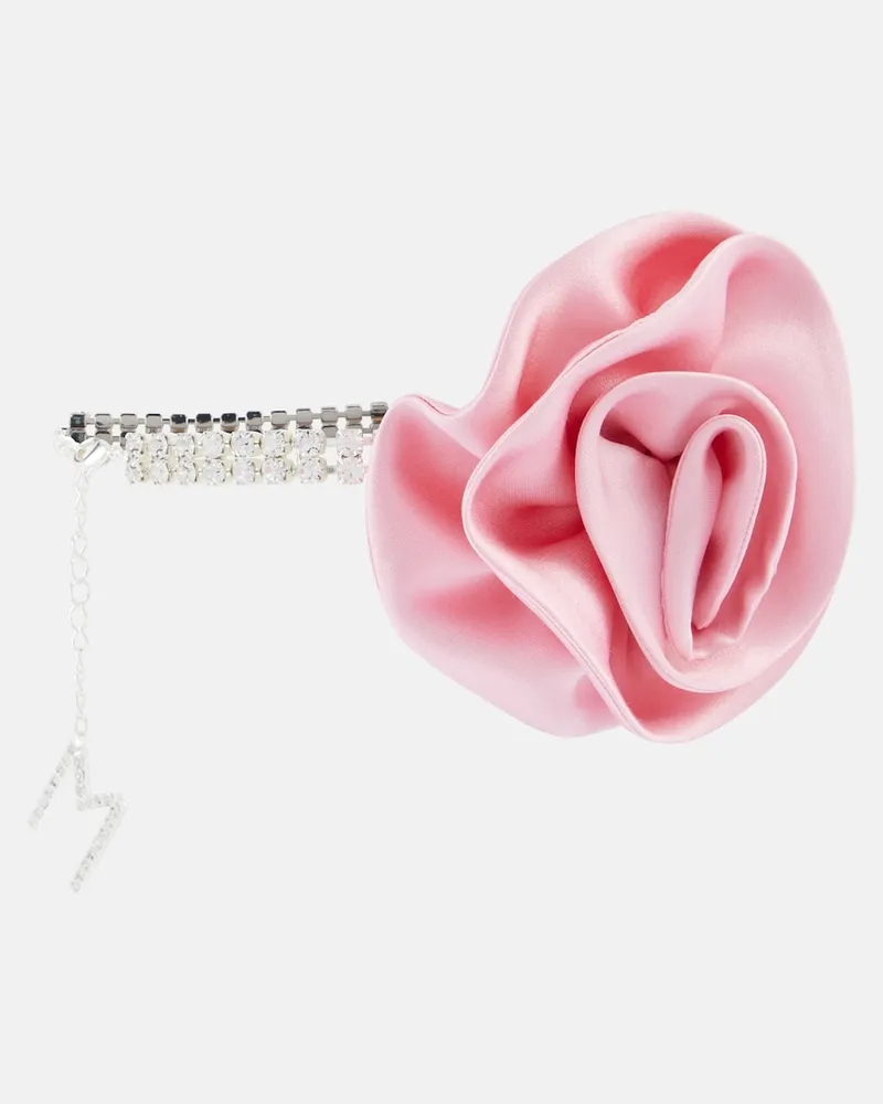 Magda Butrym Choker mit Kristallen Rosa