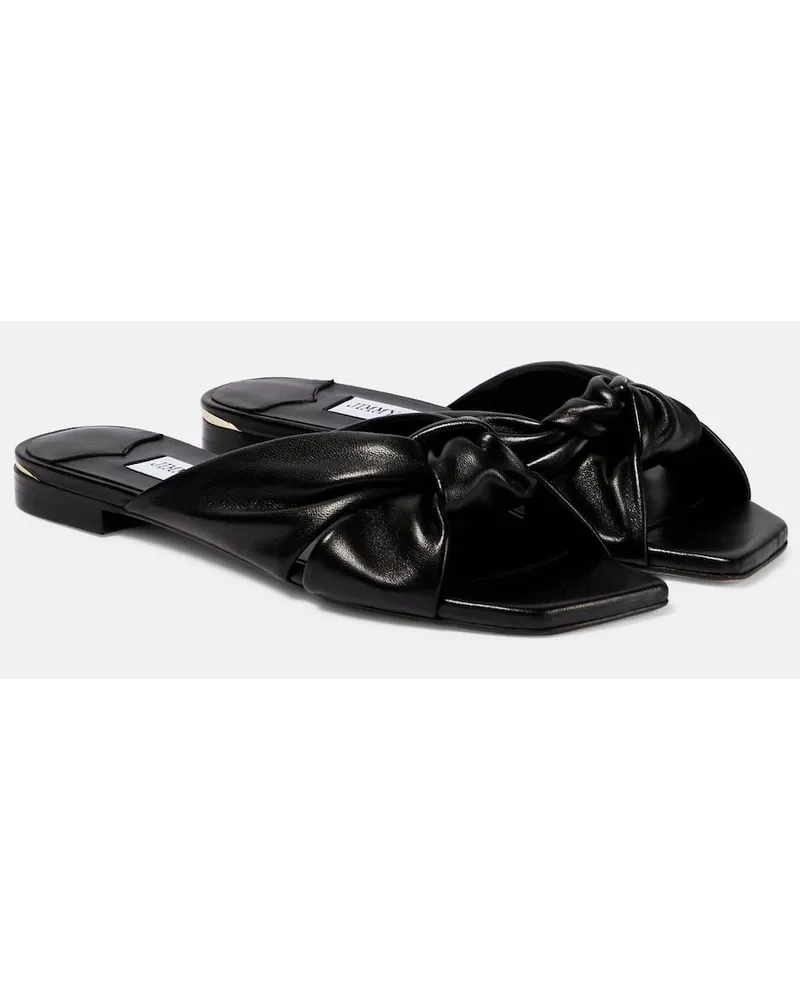 Jimmy Choo Pantoletten Avenue aus Leder Schwarz
