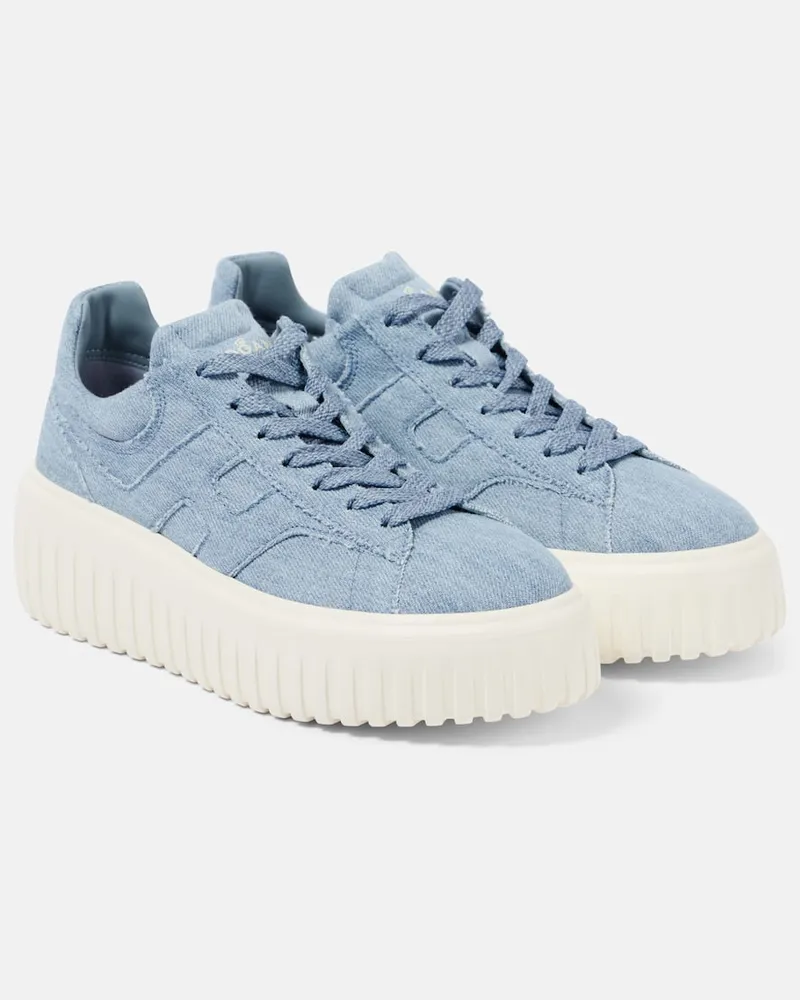 Hogan Plateau-Sneakers H-Stripes Blau