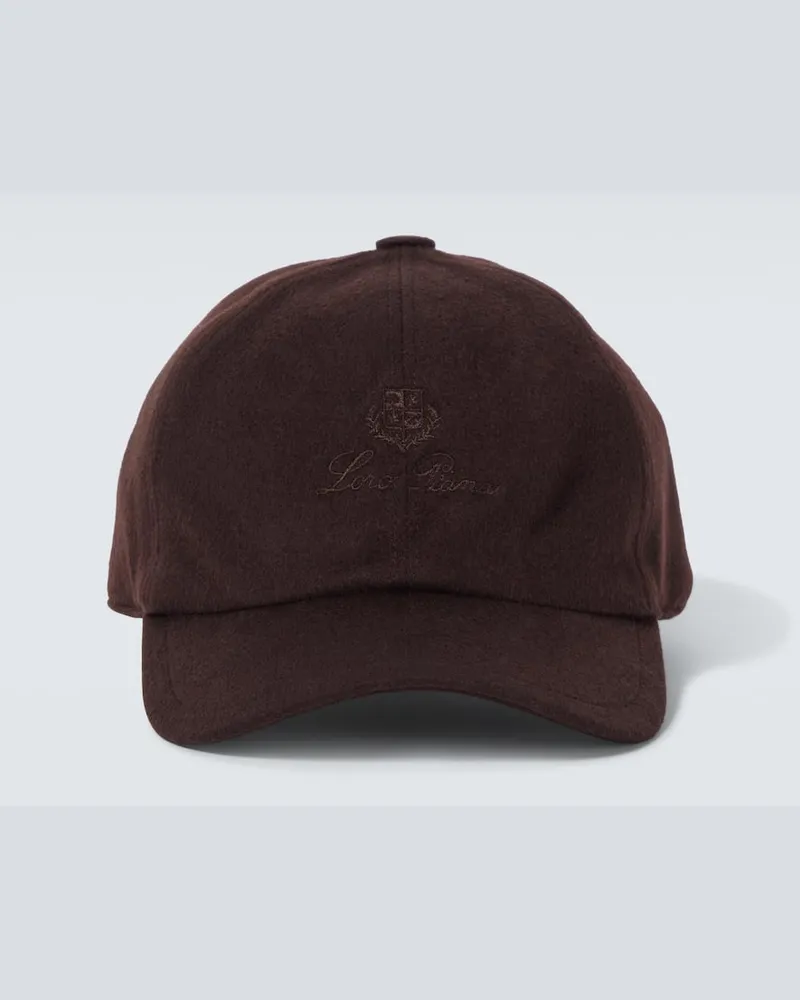 Loro Piana Baseballcap aus Kaschmir Braun