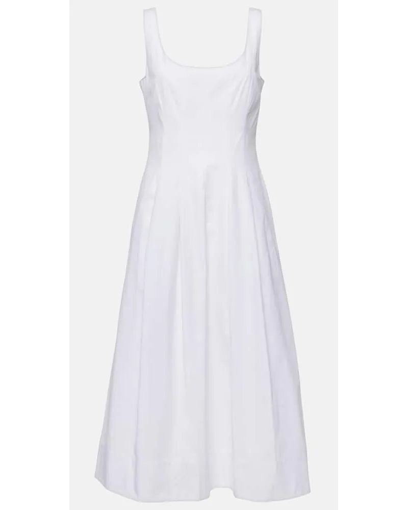 Proenza Schouler White Label Midikleid Shelby aus Baumwolle Weiss