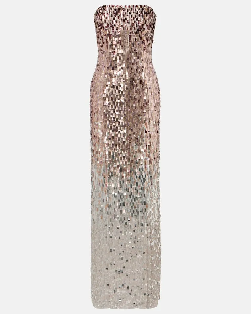 Jenny Packham Robe Lucille mit Pailletten Gold