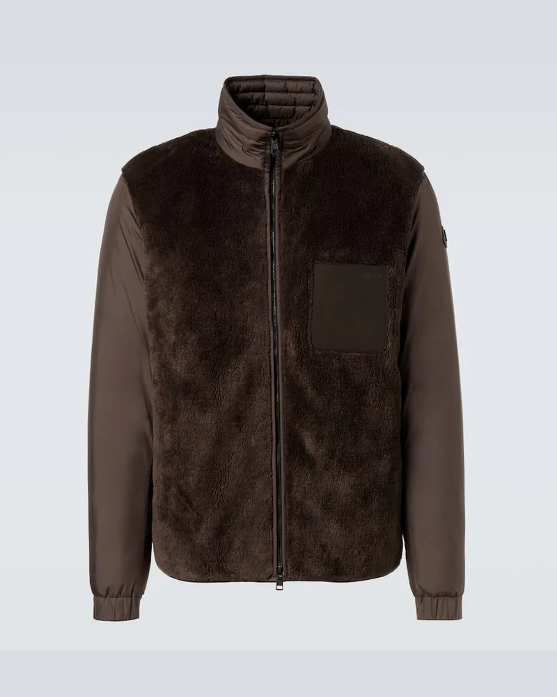 Moncler Jacke Livra mit Faux Shearling Braun