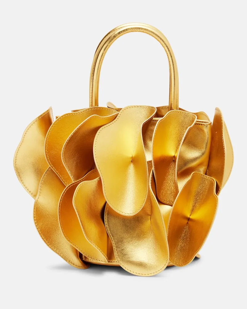 FARM Rio Tote Bag aus Metallic-Leder Gold