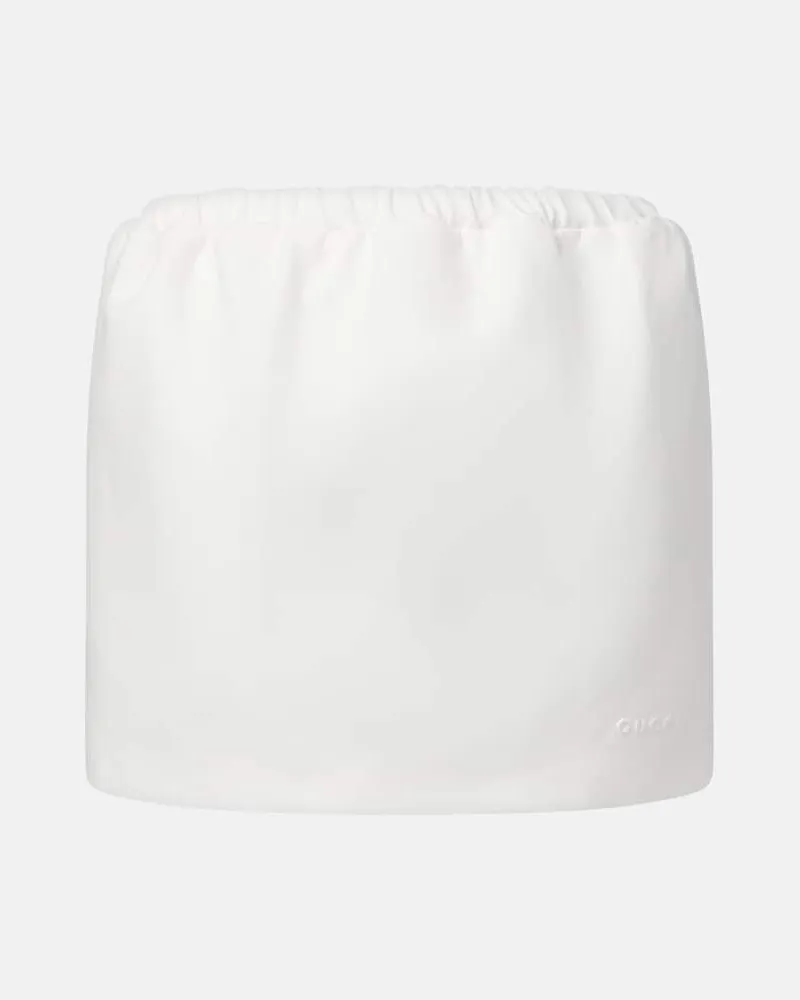 Gucci Minirock Tulip aus Leinen Weiß