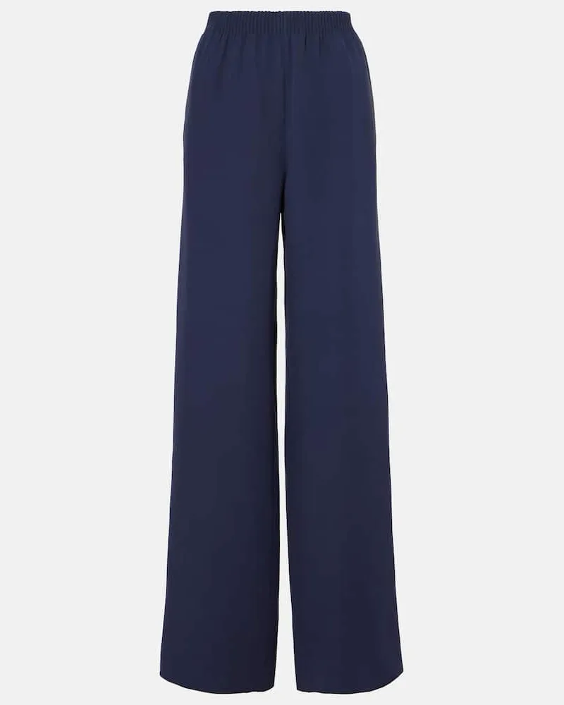 Valentino Garavani Weite Hose aus Cady Couture Blau