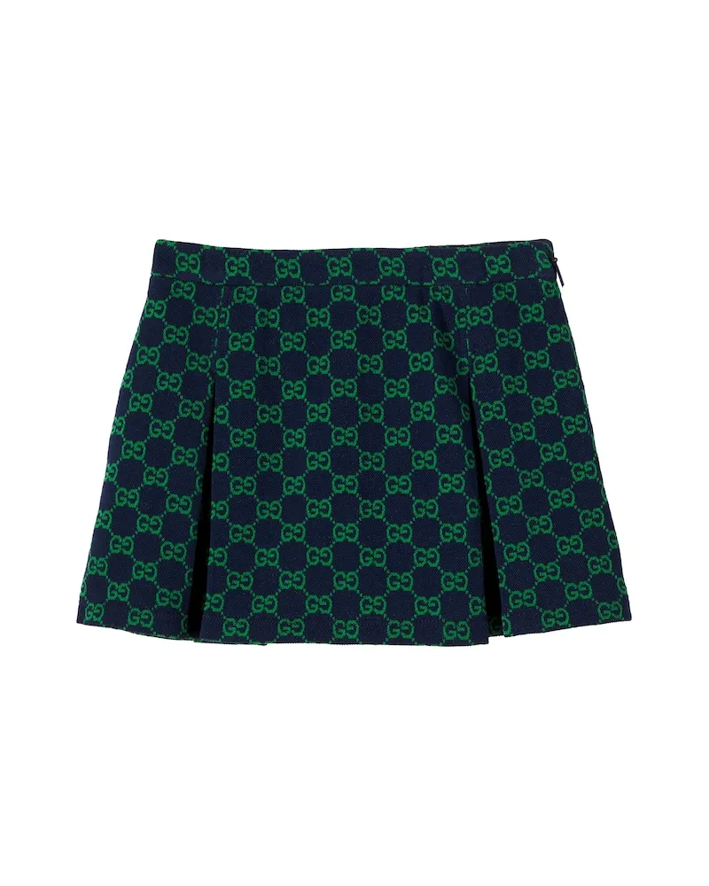 Gucci Rock GG aus Baumwoll-Piqué Blau