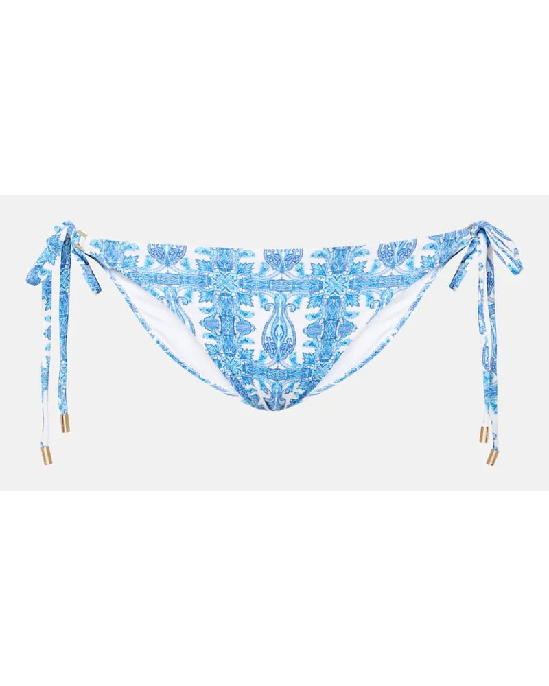 Melissa Odabash Bedrucktes Bikini-Hoeschen Cancun Blau