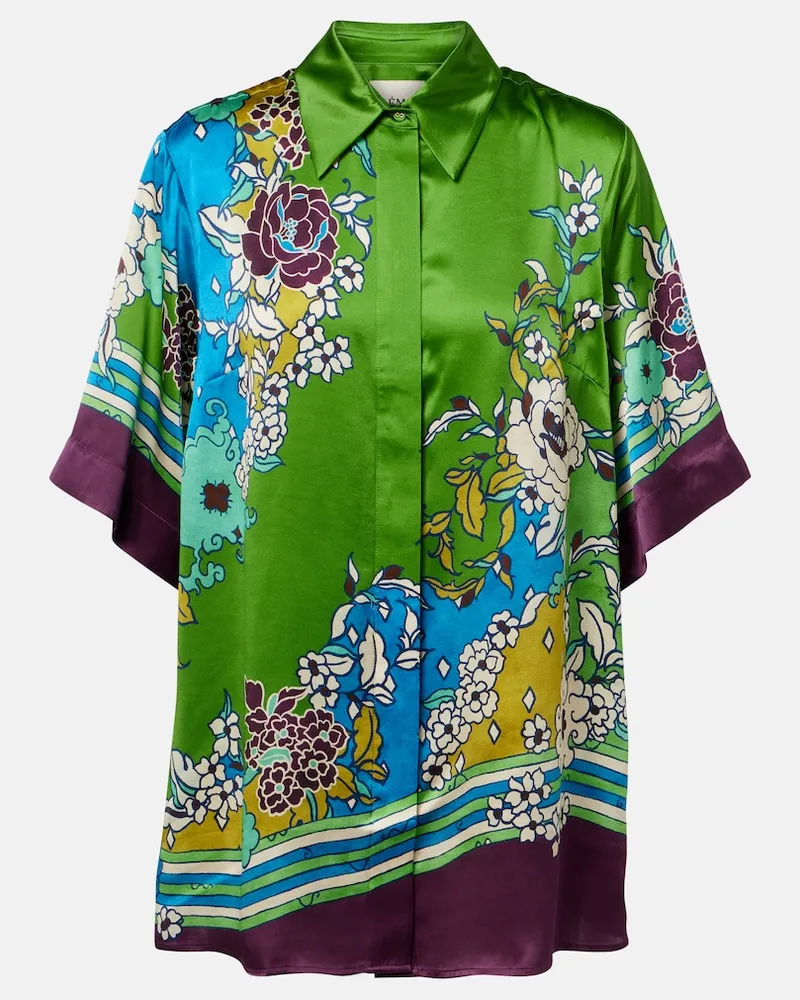 ALEMAIS Alémais Hemd Nanci aus Seidensatin Multicolor