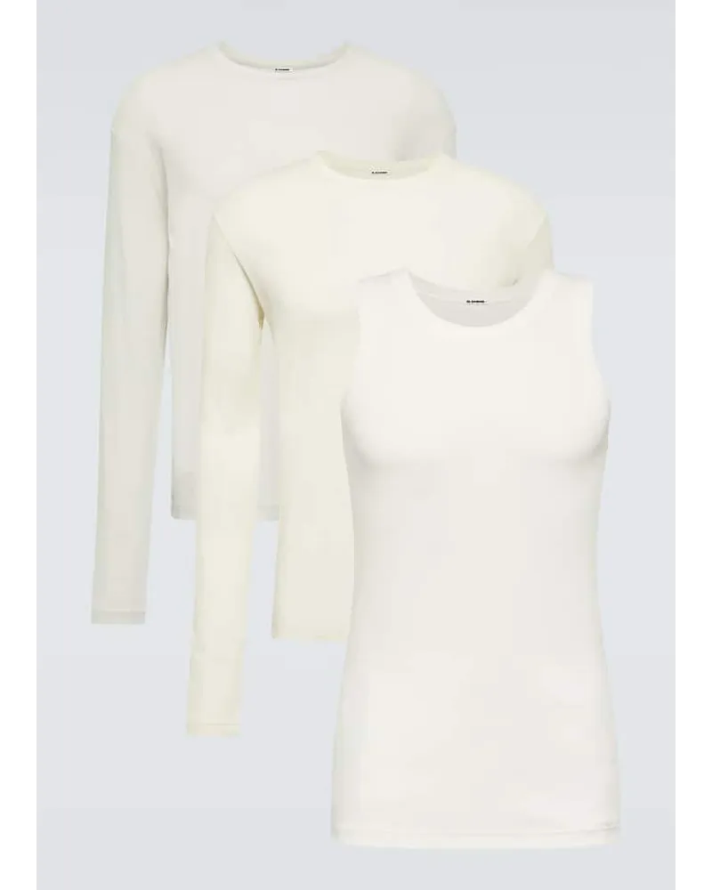 Jil Sander Set aus Top und zwei Longsleeves Blau