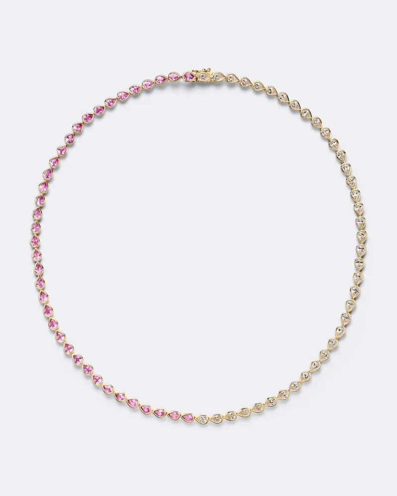 ANITA KO Choker aus 18kt Gelbgold mit Diamanten und Saphiren Gold