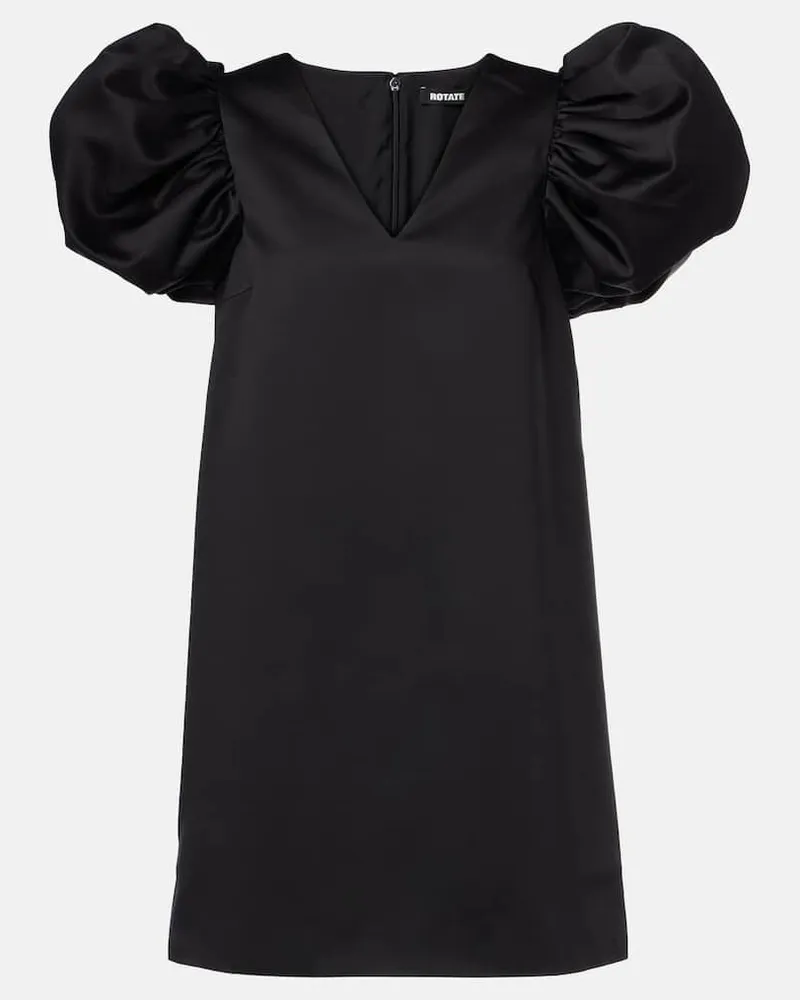 ROTATE Birger Christensen Minikleid aus Satin Schwarz