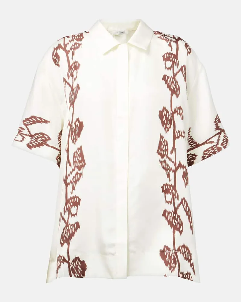 ASCENO Hemd Montauk aus Seiden-Twill Braun