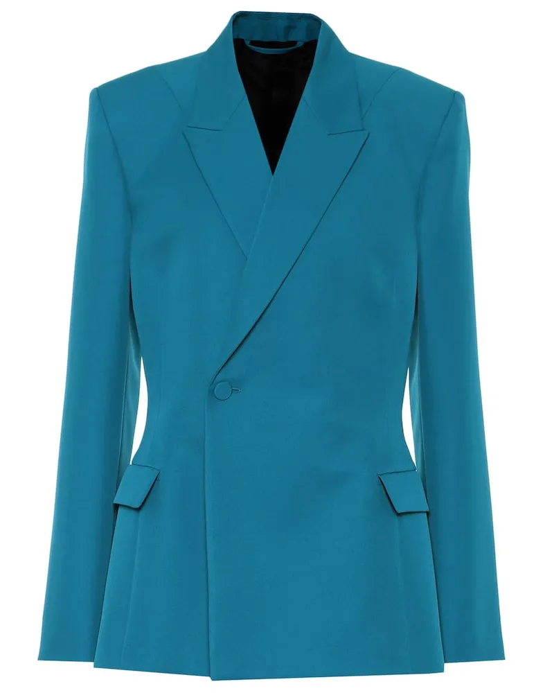 Balenciaga Blazer Waisted aus Crêpe Blau