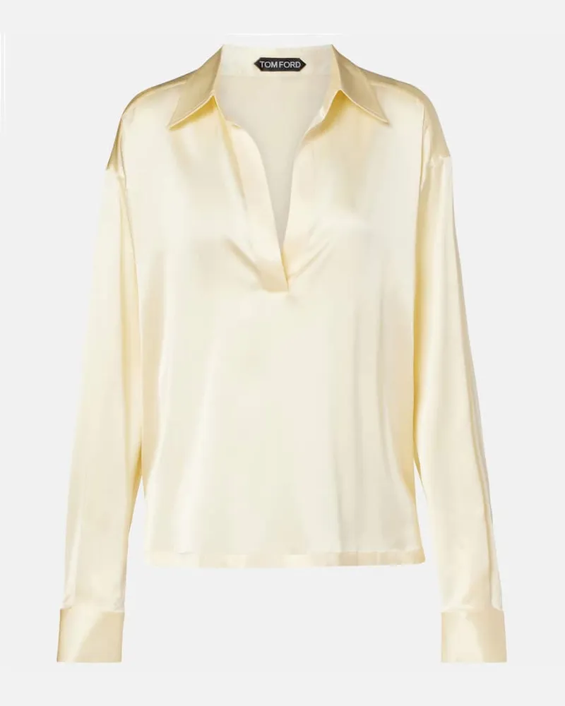 Tom Ford Top aus einem Seidengemisch Gelb
