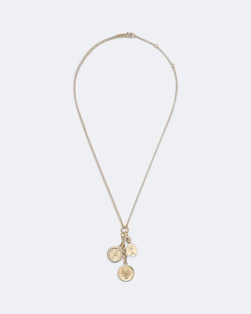 FOUNDRAE Halskette Strength, Internal Compass und Reverie aus 18kt Gelbgold mit Diamanten Gold
