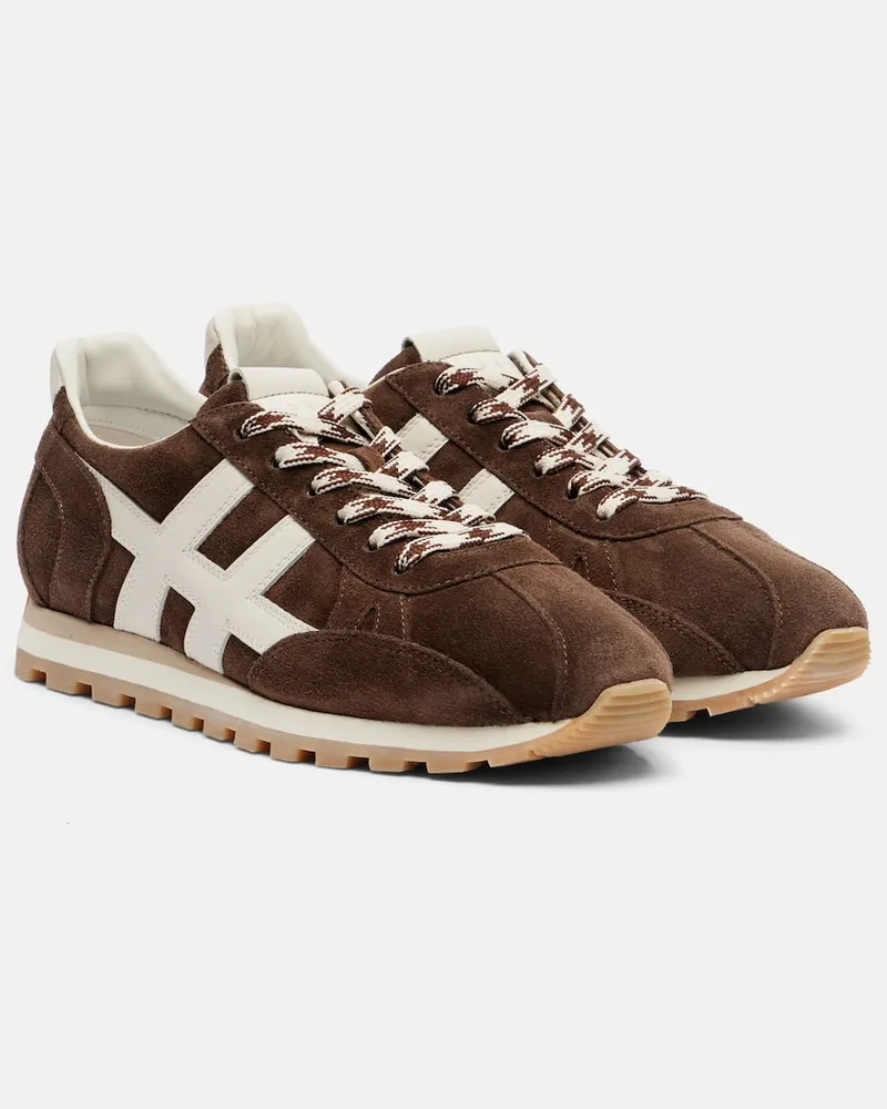 Hogan Sneakers Cool Allacciato H aus Veloursleder Braun