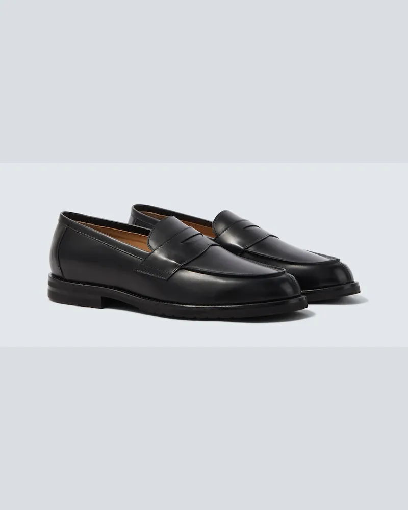 Thom Sweeney Penny Loafers aus Leder Schwarz