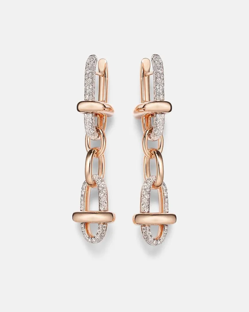 Pomellato Ohrringe Iconica aus 18kt Roségold mit Diamanten Gold