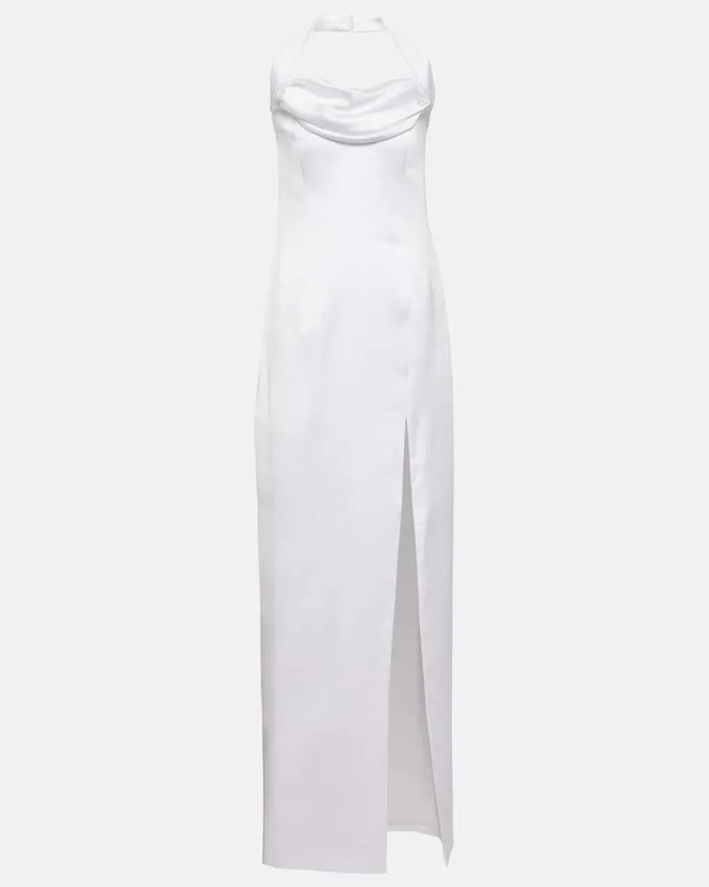 RASARIO Robe aus Satin Weiß