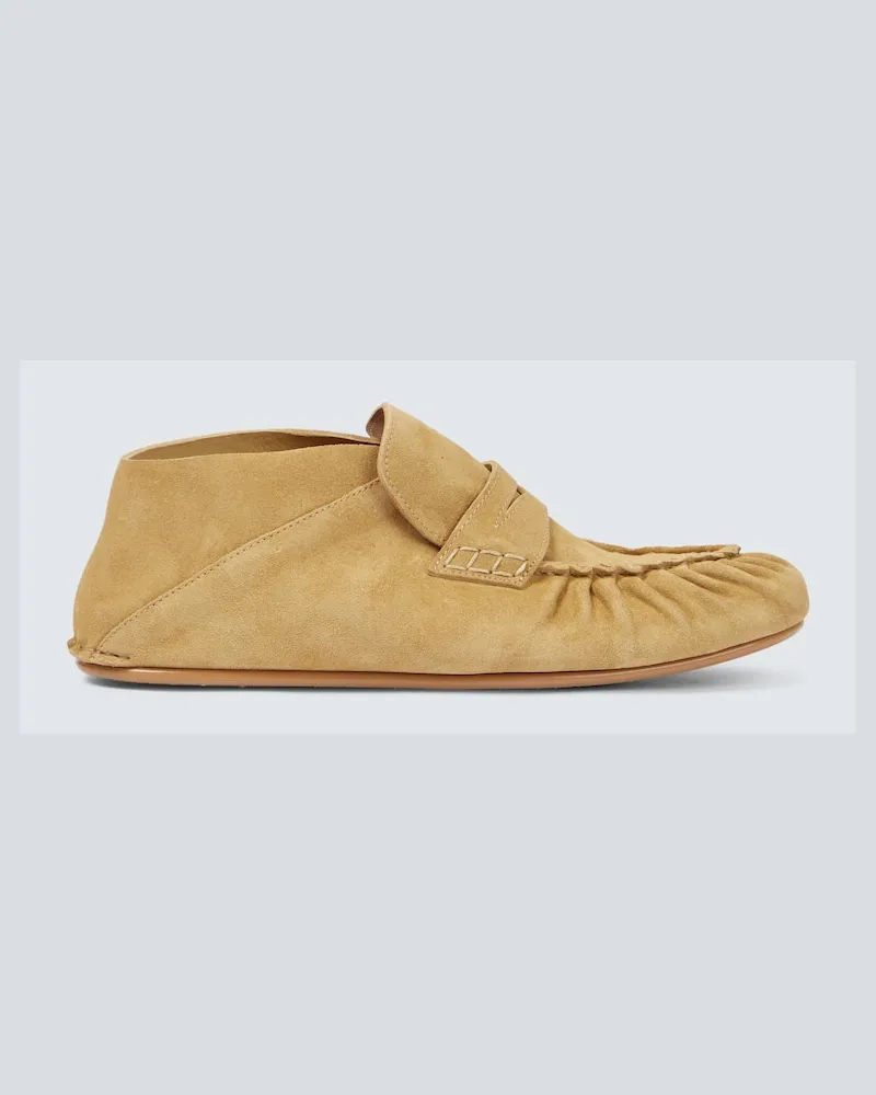 Loewe Mokassins aus Veloursleder Beige