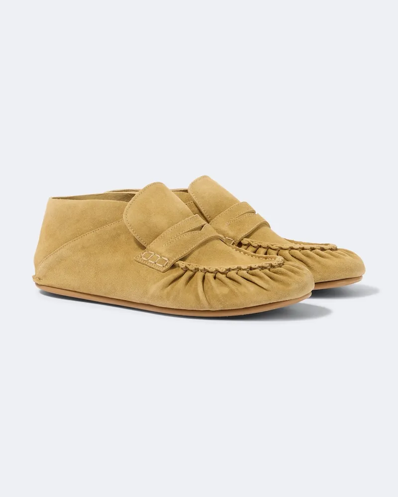 Loewe Mokassins aus Veloursleder Beige