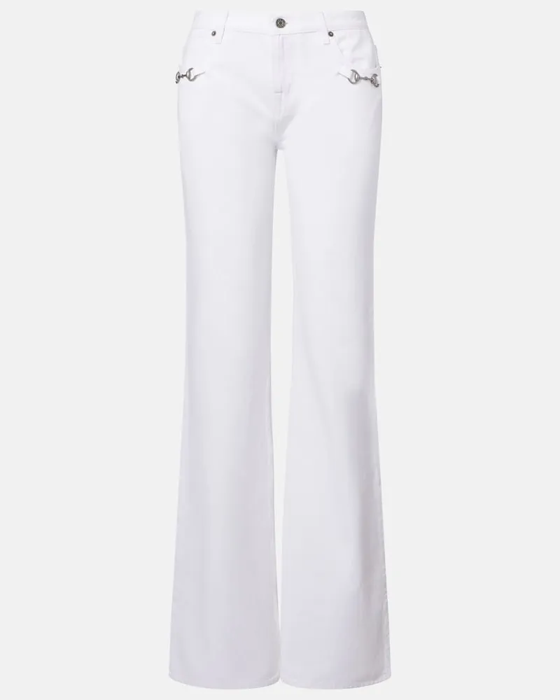 Gucci Flared Jeans Horsebit Weiß