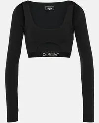 OFF-WHITE Cropped-Top Schwarz