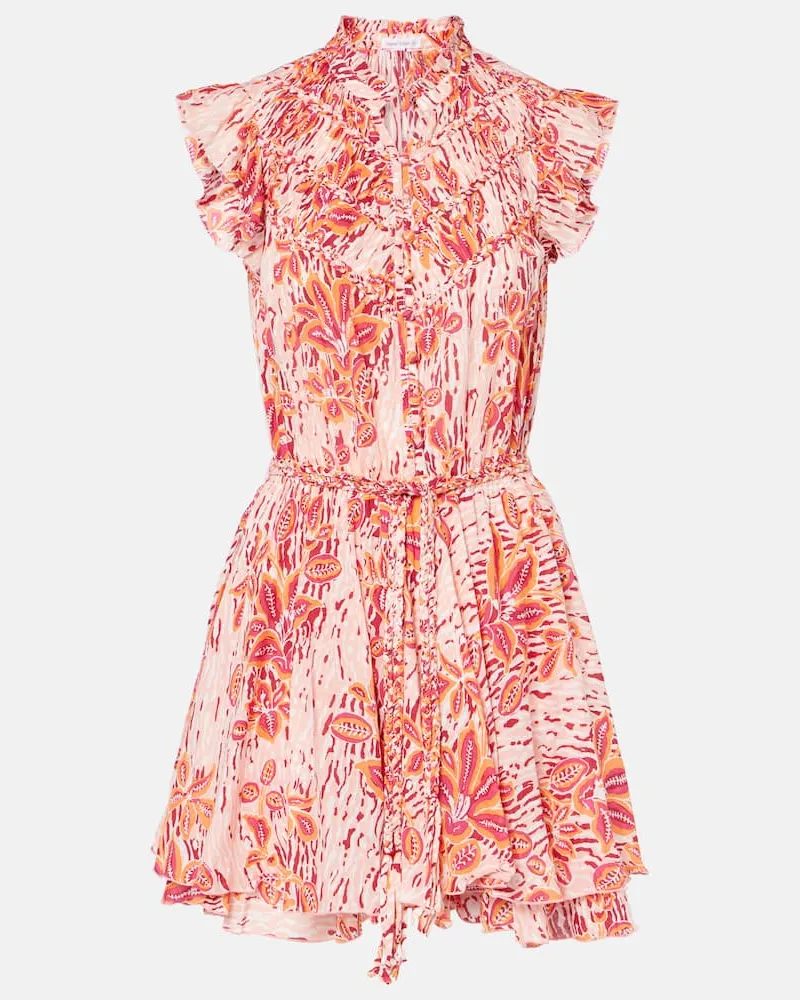Poupette St Barth Bedrucktes Minikleid Callie Pink