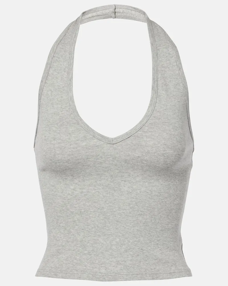 Nili Lotan Top Britt aus Baumwoll-Jersey Grau