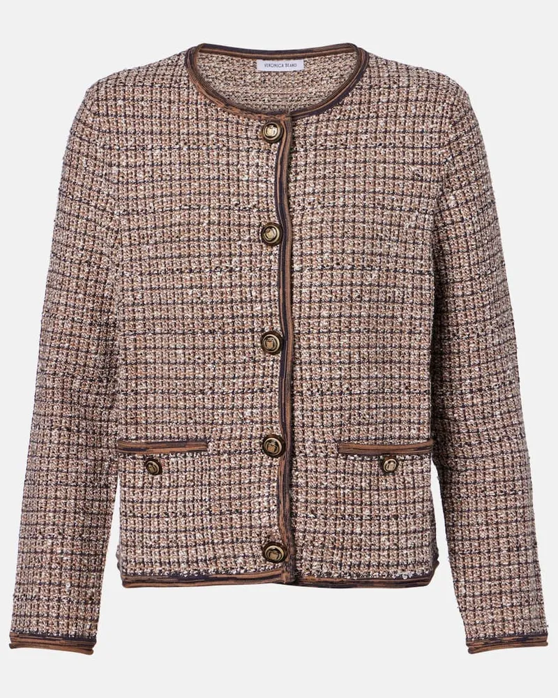 Veronica Beard Jacke Brisa aus Tweed Braun