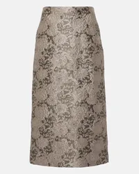 Max Mara Midirock Diletta aus Jacquard Grau