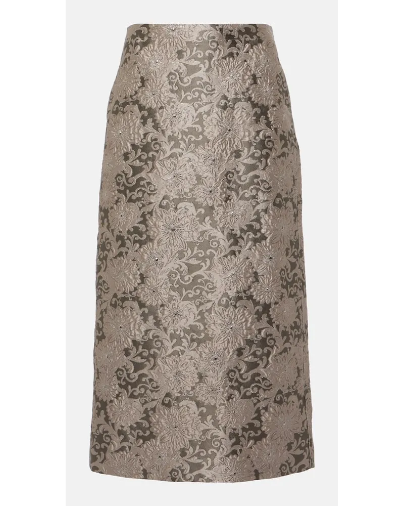 Max Mara Midirock Diletta aus Jacquard Grau