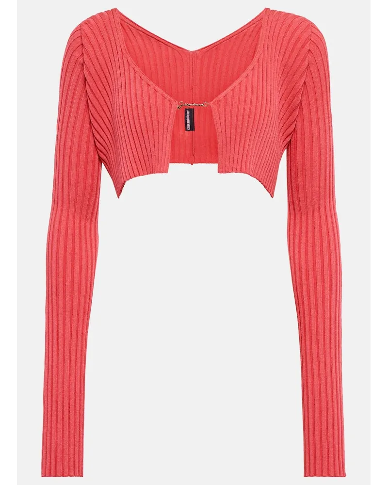 Jacquemus Cropped-Cardigan La Maille Pralu Pink