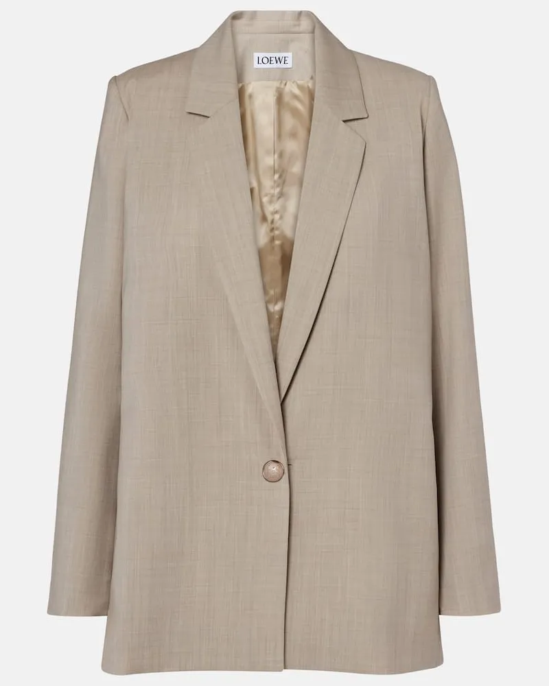 Loewe Blazer aus Wolle Beige