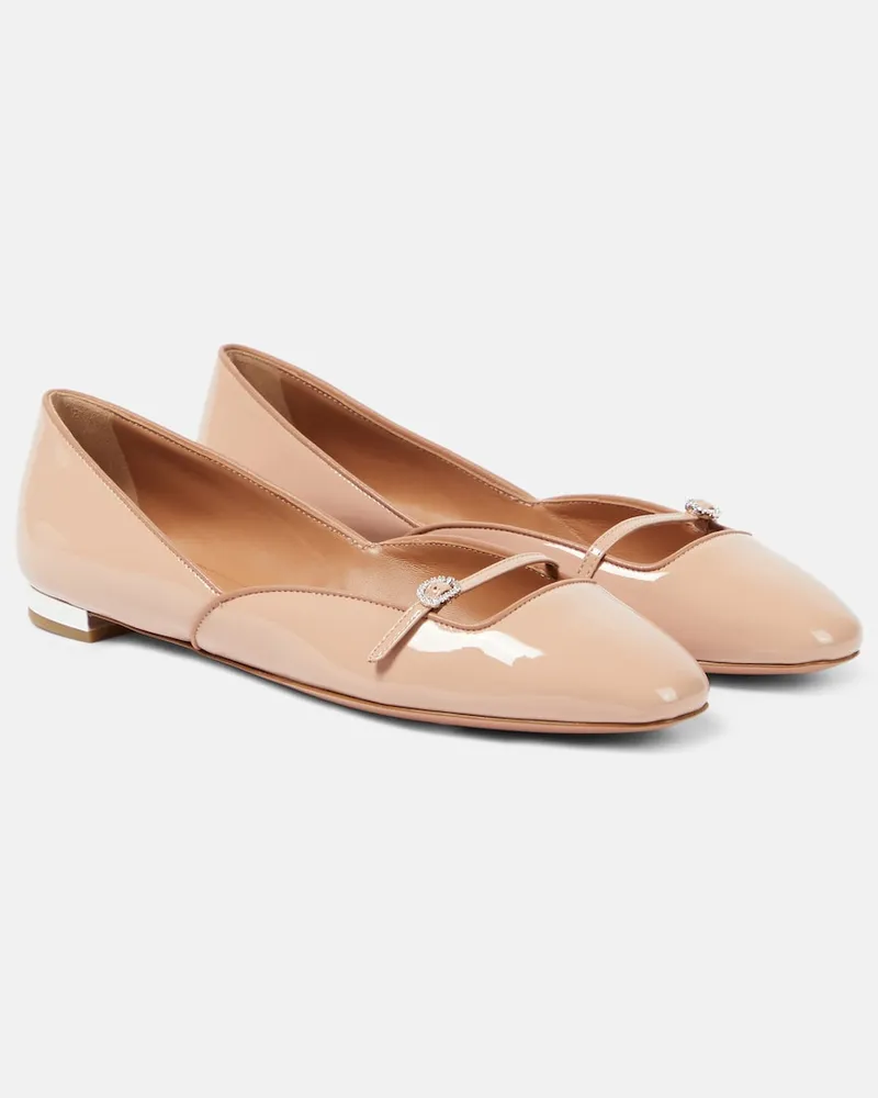 Aquazzura Ballerinas Soul Sister aus Lackleder Rosa