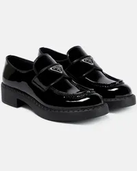 Prada Loafers aus Lackleder Schwarz