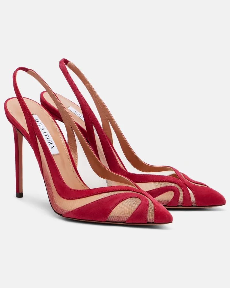 Aquazzura Slingback-Pumps Lune Sling 105 Rot