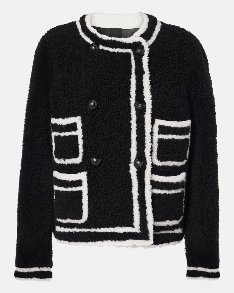 BLANCHA Jacke aus Shearling Schwarz